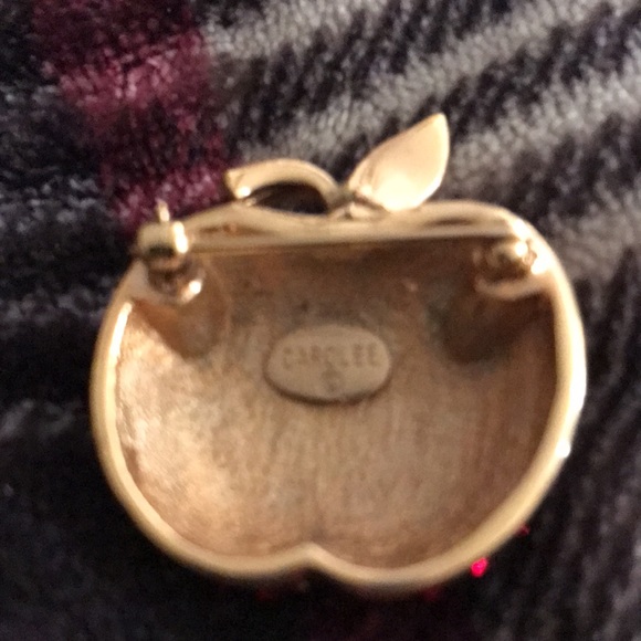 Vintage apple brooch signed Carolee - Picture 3 of 3